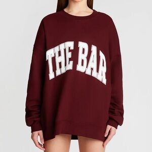 THE BAR maroon sweatshirt